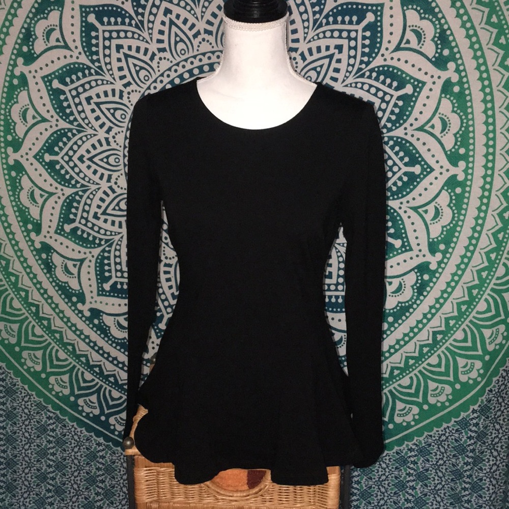 Carmen Marc Valvo Peplum Blouse